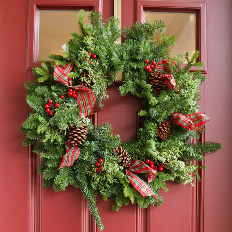 Fresh Berries & Bows Holiday Wreath